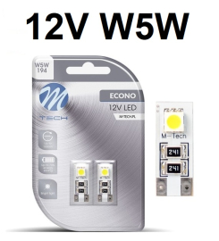 LED AUTO SIJALICA W5W 12V CANBUS BELA LB301W M-TECH